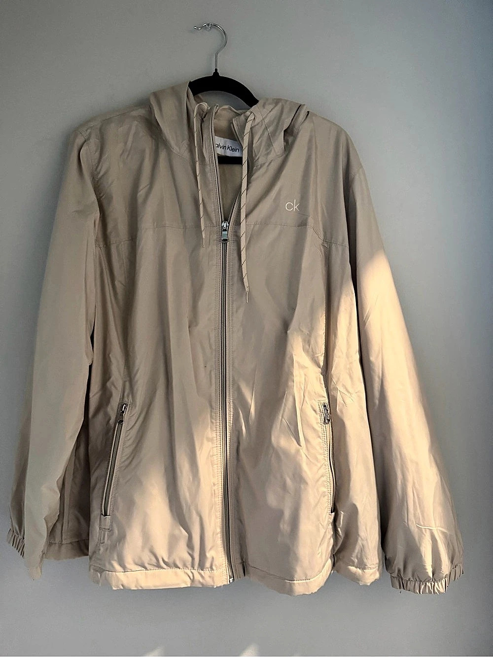 Calvin Klein Women's Polyester Utility Jacket Beige XXL Like New